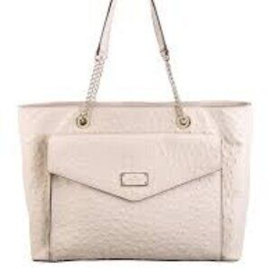 Euc Kate Spade A La Vita Ostrich-Like Leather Tote Bag Purse Xlarge